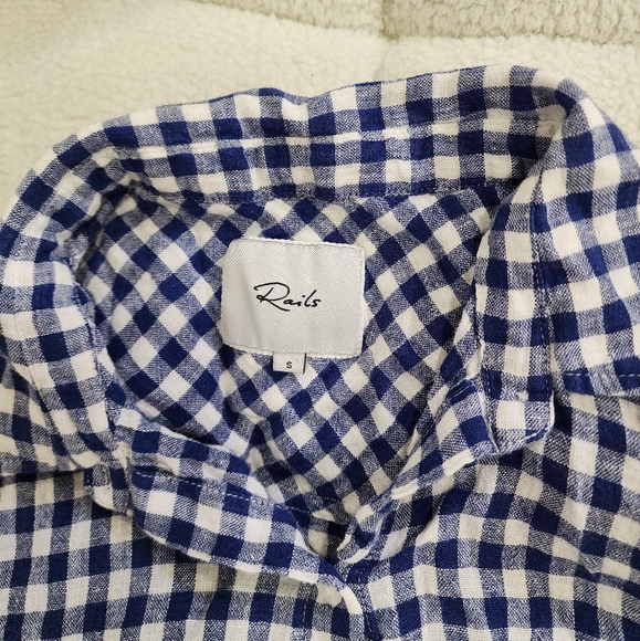 Rails Val Blue Gingham Tie Hem Top 🌱 - Picture 4 of 4